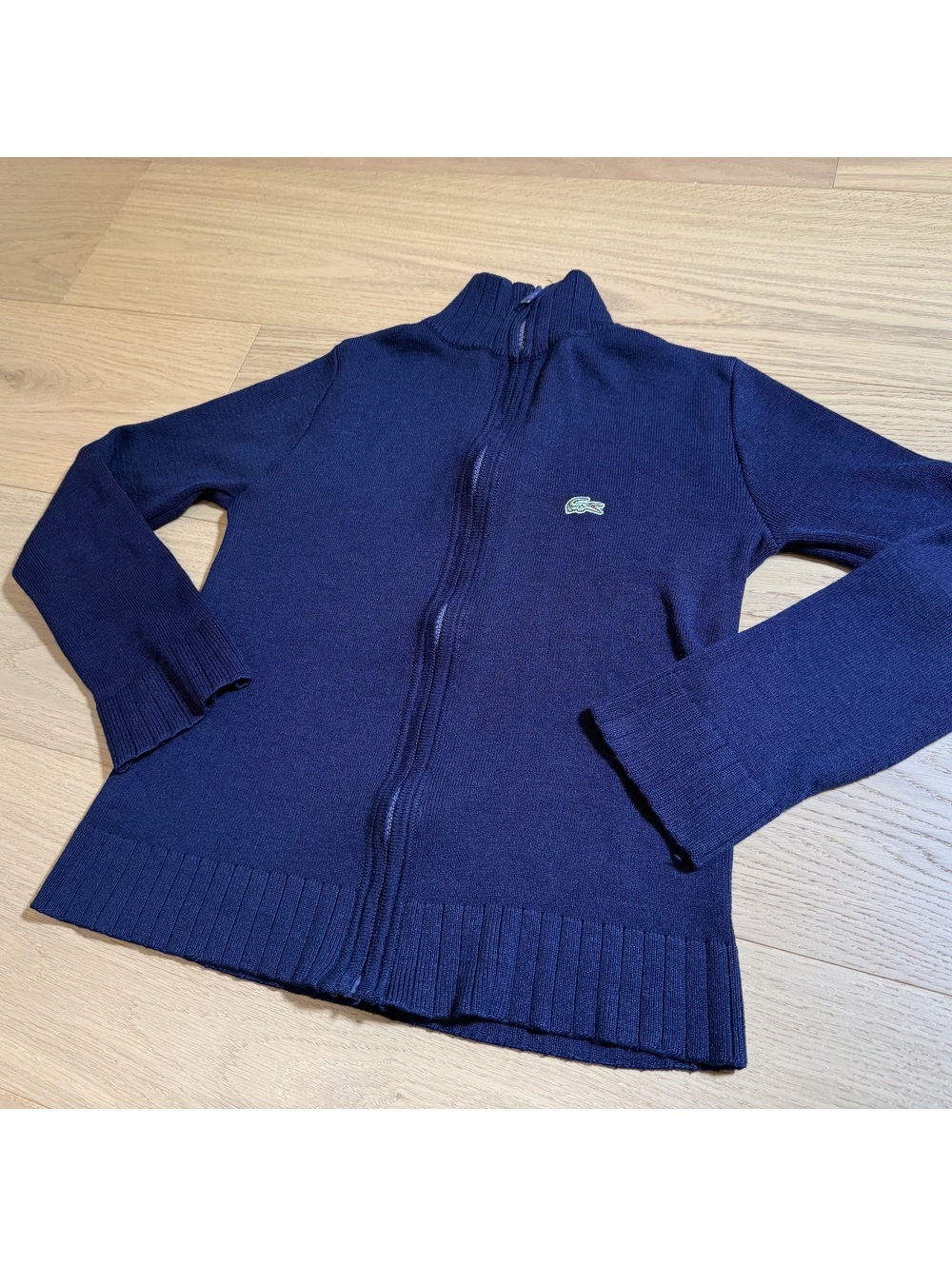 Lacoste Kids' Navy Full-Zip Sweater – Size 6